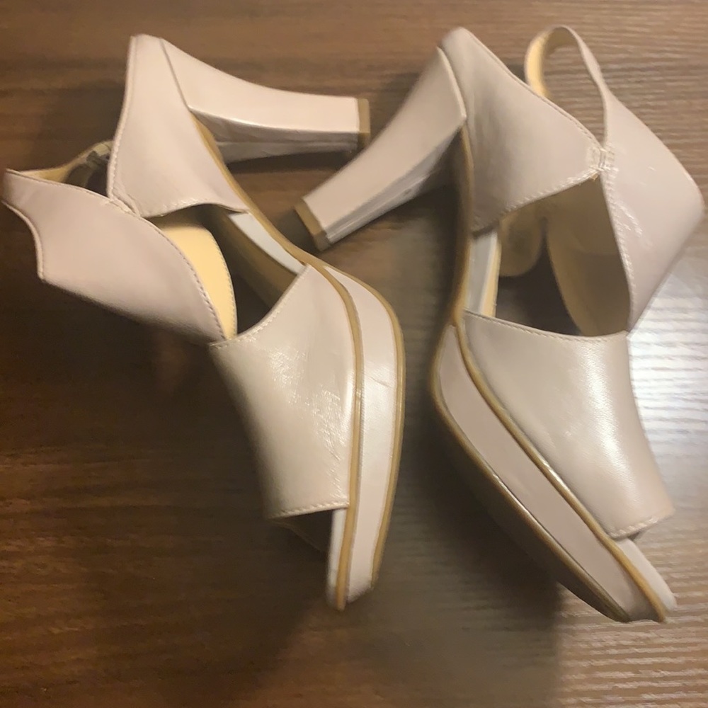 Slingback peeptoe high heel platform sandal
